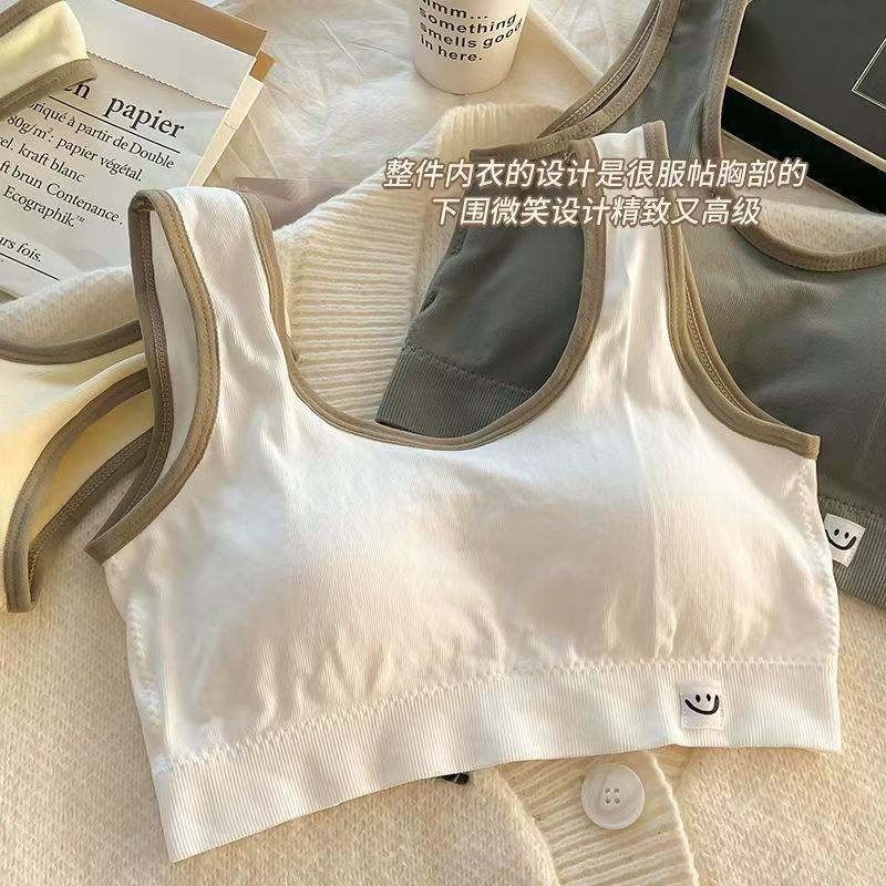 8-18 Years Old Middle School Girl'S Intimates Women'S Wire-Free One-Piece Medium And Large Children'S Intimates Bra Sports Shock-Proof Vest - Image 4